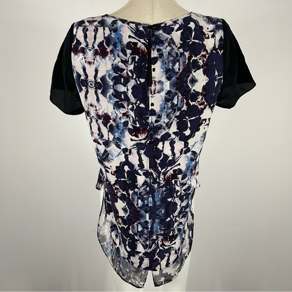 Rebecca Taylor Flowy Floral Top 8 - Picture 3 of 9